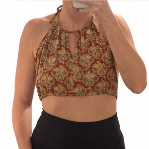 Free People Paisley crop top